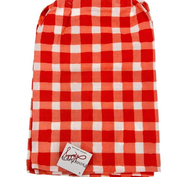 Primitives by Kathy Set Dish Towel and Ornament Red White Most Wonderful NWT - Picture 4 of 11